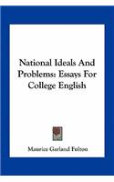 National Ideals and Problems
