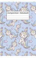 Composition Notebook: Cute Unicorn Wide Ruled Primary for Girls Kids Elementary Student Teacher School Supplies Journal (School Notebooks) (Volume 2)