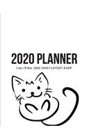 2020 Pretty Cat Daily Planner: Hourly Appointment Diary Agenda for Work with Notes & To Do List (Daily Hourly Layout - 1 Jan / 31 Dec - 8.5x11")