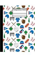 Baseball Game Composition Notebook - Wide Ruled