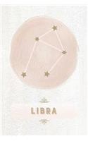 Libra: Zodiac Journal with Pink Constellation Painting Cover(7 Watercolor Zodiac Gifts - Blush)