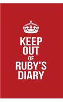 Keep Out of Ruby's Diary: Personalized Lined Journal for Secret Diary Keeping