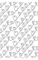 Journal Notebook Scribbly Hearts Pattern 1