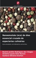 Nanoemulsão (m/a) de óleo essencial cruzado de especiarias culinárias