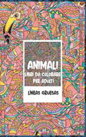 Libri da colorare per adulti - Líneas gruesas - Animali