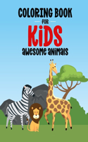 Coloring Book For Kids Awesome Animals