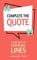 MEMORABLE LINES QUIZ KNOWLEDGE CARDS