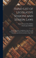 Hand-List of Legislative Sessions and Session Laws