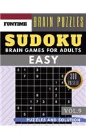 Sudoku Easy: 300 Easy Sudoku With Answers Brain Games For Adults Activities Book Sudoku For Seniors (sudoku Book Easy Vol.9)(9 Sudoku Book Easy)