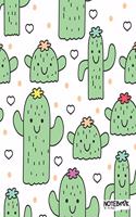 Notebook: Cute cactus Notebook and Lined pages, Extra large (8.5 x 11) inches, 110 pages, White paper (Notebook for girls)