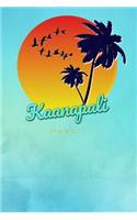 Kaanapali Hawaii: Cute Sunset Palm Tree Flock of Birds Surfing Beach Dotted Grid Bullet Journal Notebook - 100 Pages 6 X 9 Inches Log Book