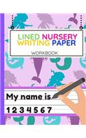 Lined Nursery Writing Paper: Workbook of Dotted Lined Handwriting Practice Paper Sheet Book for Girl, Boy, Kid, Toddler, Preschool, Kindergarten, Nursery, Elementary - Beginner 