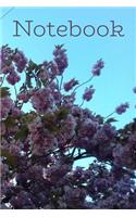 Notebook: Cherry Blossom 6x9 Lined Notebook, 120 pages