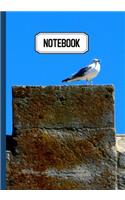 Notebook: Prise de notes, original & pratique de 110 pages lignées avec une couverture photo - Mouette Mur Remparts