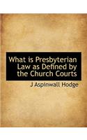 What Is Presbyterian Law as Defined by the Church Courts