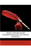 Some Unpublished Correspondence of David Garrick