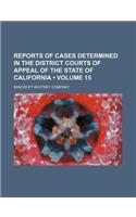 Reports of Cases Determined in the District Courts of Appeal of the State of California (Volume 15)