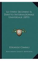 Lo Stato Secondo Il Diritto Internazionale Universale (1891)