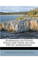 Denkmaler Deutscher Poesie Und Prosa Aus Dem VIII-XII Jahrhundert
