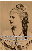 Memories And Impressions Of Helena Modjeska