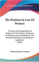 The Position In Law Of Women