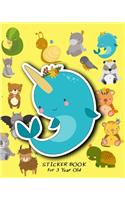Sticker Book For 3 Year Old: Blank Permanent Sticker Book