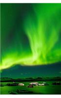 An Emerald Green World Aurora Borealis Journal: 150 Page Lined Notebook/Diary