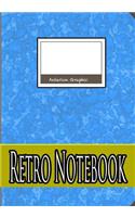 Retro Notebook Blue, Notebook, 7 X 10 Inch 100 Sheet: Retro Old School Like book from Anterion Graphic