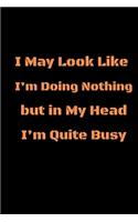 I May Look Like I'm Doing Nothing, but in My Head I'm Quite Busy
