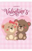 Happy Valentine's Day: Teddy bear journal notebook best gift idea for Gift For Girlfriend, Boyfriend, Wife and couple, Husbandn, happy valentine's day journal/Notebook Kee
