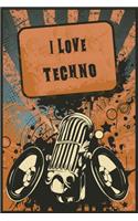 Techno Musik Notizbuch