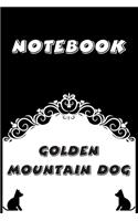 Golden Mountain Dog Notebook: Black and White notebook, Decorative Journal for Golden Mountain Dog Lover: Notebook /Journal Gift, Black and White,100 pages, 6x9, Soft cover, Mate