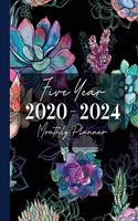 2020-2024 Five Year Monthly Planner: 60 Monthly Calendars with Monthly Focus, Goals, and To-Do List