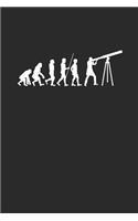 Astronomer Evolution: Dotted Bullet Notebook (6" x 9" - 120 pages) Simple Astronomy Notebook Design for Gift / Daily Journals