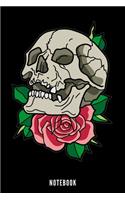 Notebook: Rose Skull