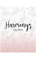 Harmony's Big Ideas: Personalized Notebook - 8x10 Lined Women's Journal