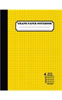Graph Paper Notebook. Quad Ruled-4 Squares Per Inch: Grid Notebook/Graph Paper Composition/Grid Paper Journal 8.5x11 in. Yellow