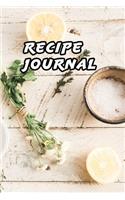 Recipe Journal: Blank Recipe Journal to Write in for Women, Food Cookbook Design, Document all Your Special Recipes and Notes for Your Favorite ... for Women, Wife,(13 Recipe)