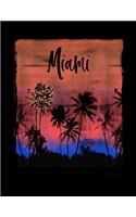 Miami: Florida Christmas Journal Notebook Shopping Organizer Holiday Food Meal Party Planner Budget Expense Tracker. Tropical Palm Tree Soft Cover 8.5 x 11