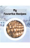 My Favorite Recipes: Blank Cookbook Recipe Journal, Recipe Book, Cooking Gifts