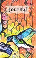 Modern Colorful Orange Yellow Blue Teal & Green Hummingbird Diary Pretty Journal for Daily Thoughts: Gratitude Gift Notebook for Inspiration & Brainstorming Blank Lined Paper Book for Women & Girls(5 Wildlife Animals & Bird Lovers Blank Books)