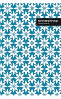 New Beginnings Lifestyle Journal, Blank Write-in Notebook, Dotted Lines, Wide Ruled, Size (A5) 6 x 9 In (Royal Blue)