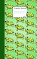 Turtle Composition Notebook: Modern Cartoon Animal College Ruled Book for School and Work, Journaling and Writing Notes for Girls, Boys and Teens, for Students and Teachers