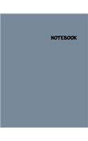 Notebook: Unlined Notebook - Large (8.5 X 11 Inches) - Blank Notebook - Sketch Book - 100 Pages - Light Slate Gray Glossy Cover