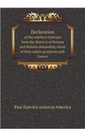 Declaration of the northern Epirotes from the districts of Korytsa and Kolonia demanding union of their native provinces with Greece