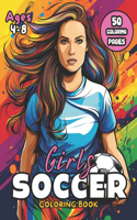 Girls Soccer Coloring Book