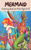 MERMAID Coloring Book for Kids Ages 4-8
