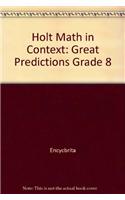 Holt Math in Context: Great Predictions Grade 8