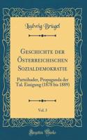 Geschichte Der ï¿½sterreichischen Sozialdemokratie, Vol. 3: Parteihader, Propaganda Der Tal. Einigung (1878 Bis 1889) (Classic Reprint)