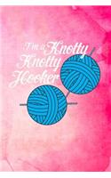 I'm a Knotty Knotty Hooker: Knitting Graph Paper Planner Design Notebook, Blank Knitter Patterns Book, 4:5 Ratio, Pink